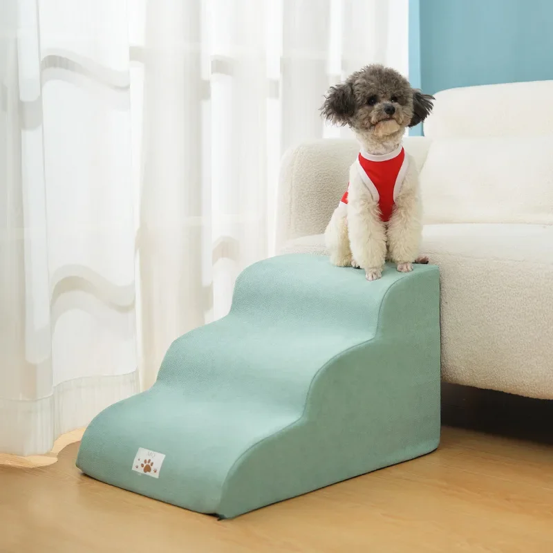 Pet Ramp Dog Anti Slip Staircase Memory Sponge Detachable and Washable 3 Layer Dog and Cat Training Staircase Pet Supplies