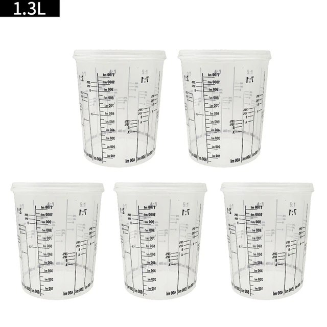 1pc Plastic Paint Mixing Cups 385ml 750ml Paint Mixing Calibrated Cup For  Accurate Mixing Of Paint And Liquids