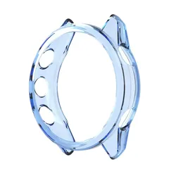 Clear TPU Screen Protector Cover - Premium Protective Watch Case Bumper Shell - Fenix 6X - 51mm (Blue)