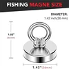 D32/36mm-Neodymium Fishing Magnets, High Pulling Force Rare Earth Magnet with Countersunk Hole Eyebolt for Retrieving in River 4