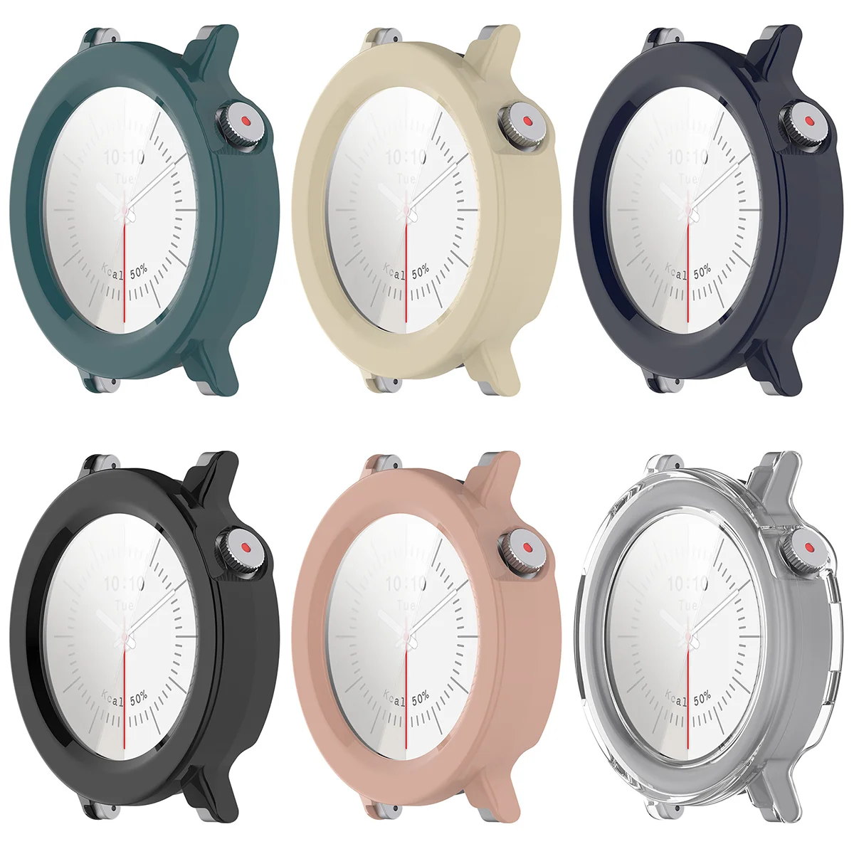Premium Protective Hard Cover for Smartwatch with Tempered Glass Screen Protector