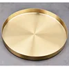 Kitchen Stainless Steel Storage Tray Decorative Trays Organizer Jewelry Display Plate Round Shape Gold Tray Kitchen Storage 5