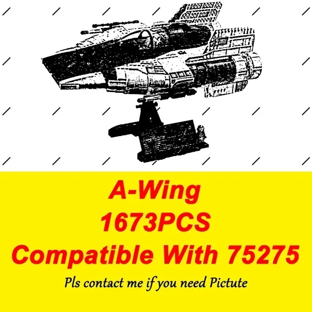 

HOT TOY 2024 NEW IN STOCK 75275 Star Toys A Wing Starfighter Building Block Model Assembly Bricks Toys For Kids Birthday Gifts
