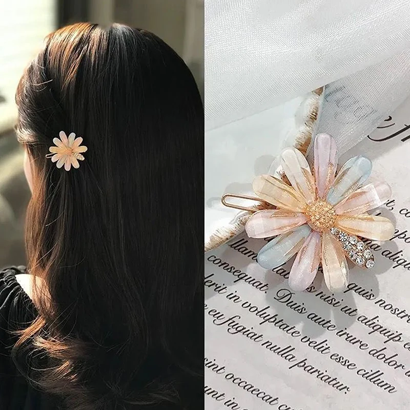 1Set Korean Style Hair Clips For Women Fashion Jewelry Hair Accessories Simulated Pearl Rhinestone Hairpins Metal Barrettes