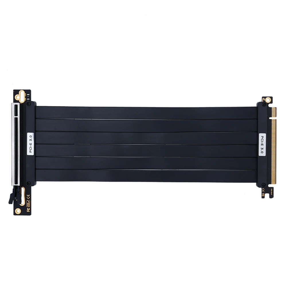 PCIe 3.0 X16 High Speed Flexible Extender Card EMI Shielded PCI Express Gen 3 GPU Extension Cord PCIE 3.0 Extension Cable