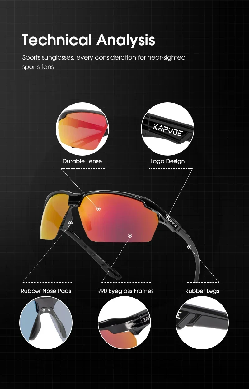 SCVCN Fahrradbrille Polarisierte Sonnenbrille Sportbrille MTB-Brille Fahrradbrille für Männer Rennrad für Frauen Radfahrbrille – Detail 2