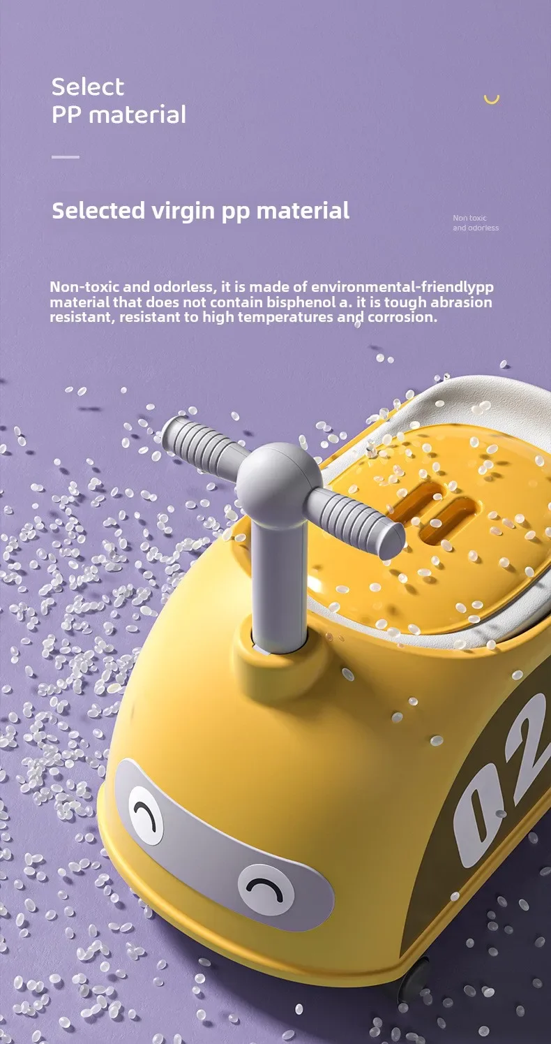 Description Picture 5 of itemBaby Car Shaped Toilet Portable Non-slip Baby Potty Toddler Training Toilet with Rollers Multifunctional Toilet Children's Gifts