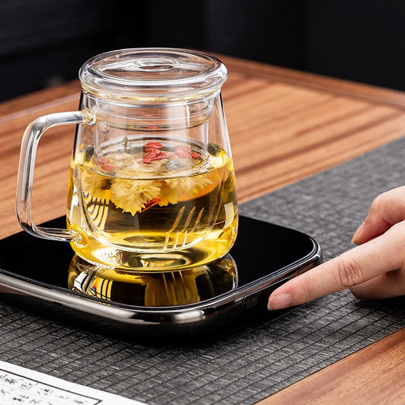 220V Cup Heater Mug Warmer Coaster Electric Heater Stove Hot Cooker Plate Hot Tea Makers Warmer Pad For Coffee Milk Tea 5 Gear 4
