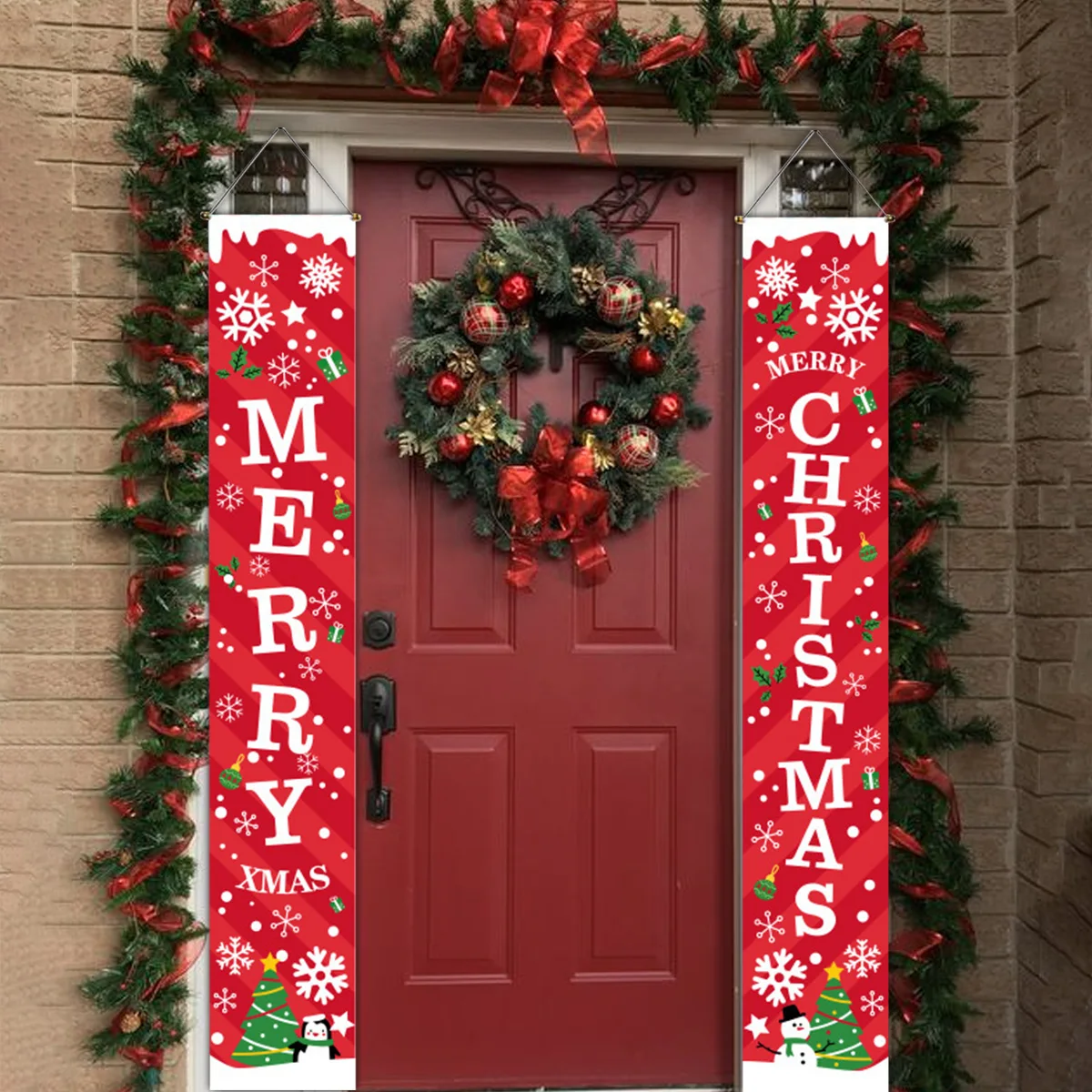 Cartello In Legno Rosa Merry Christmas – Decorazione Da Parete 25×20 Cm, Rustico, Per Albero E Portico