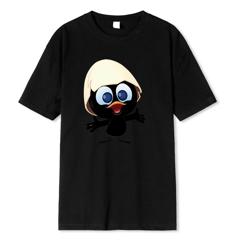 Sunlight Big Size Calimero Cartoon pattern Painted Funny Tshirt Men T Shirt_voghion.com