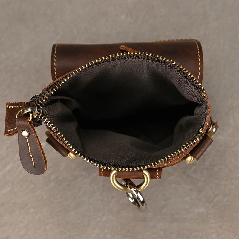 Genuine Leather Men's Waist Bag Fanny Pack