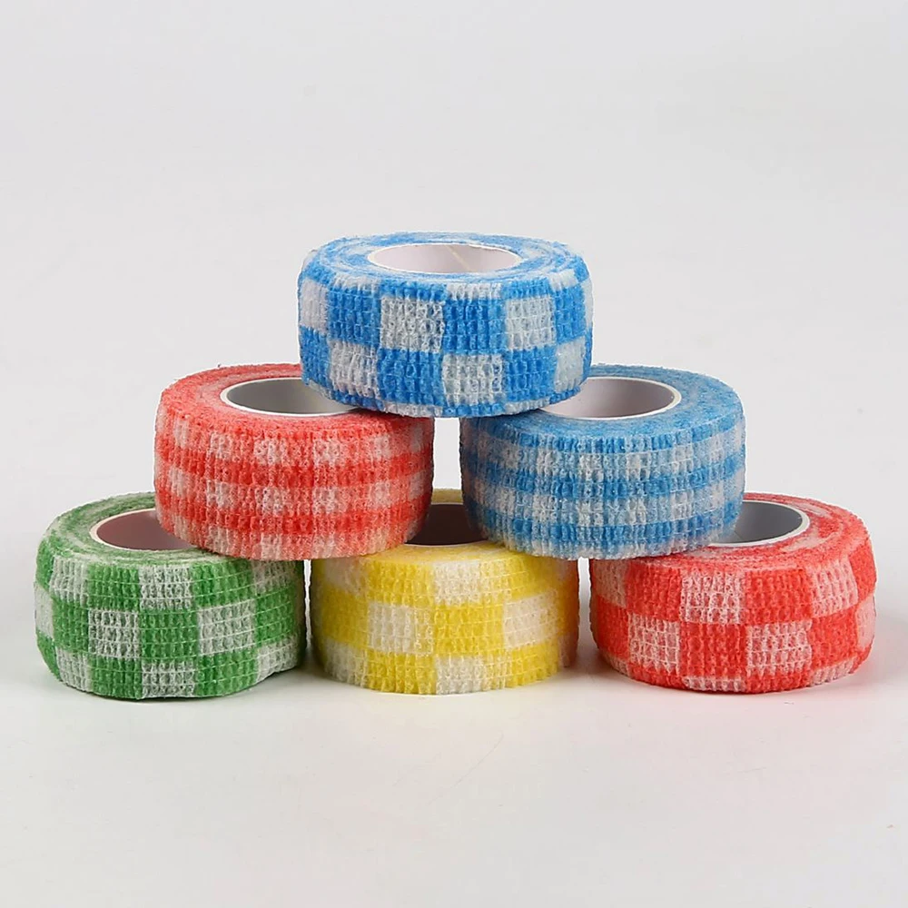 5Pcs/Set Elastic Self Sticking Bandage Wrap First Aid Sprain Elastic Cohesive Bandage Sports Injury Finger Bandage Wrap Adhesive