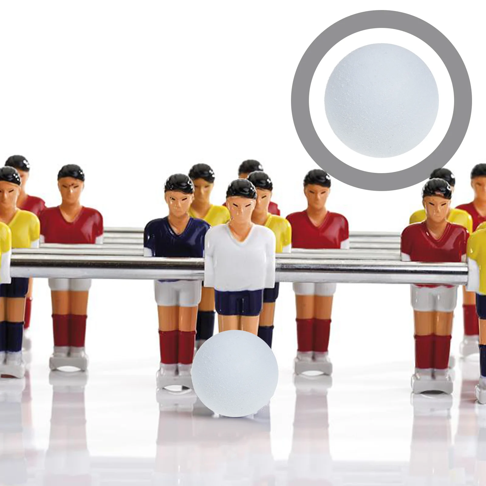 6 Pcs 36mm White Fuzzy Table Soccer Balls Professional Wear resistant Foosball Replacement Mini Portable Child Toy Home Game