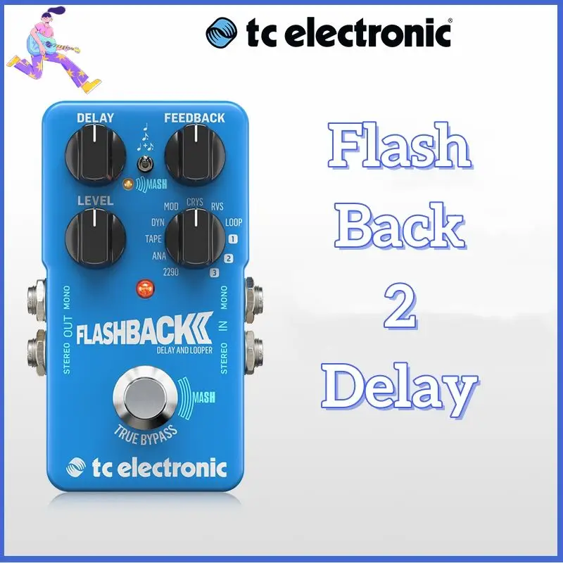 

TC Electronic FLASHBACK DELAY Looper 2 Legendary Delay Pedal with Groundbreaking MASH Footswitch Crystal Delay Effect