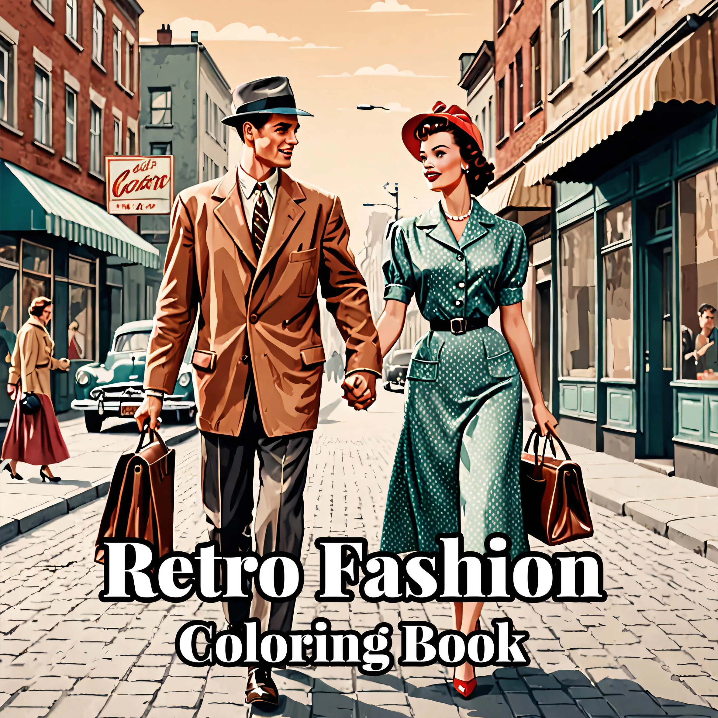 1 pc 26 Pages Retro Fashion Coloring Book Artistic & Creative Expression Perfect for Relaxation for Teens Adults Perfect Gift 3