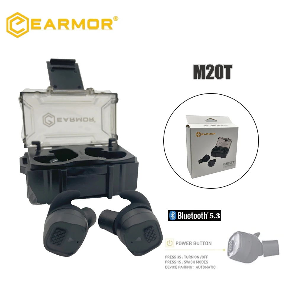 電子イヤーマフ EARMOR M20T bluetooth 集音 耳栓 EARMOR M20 MOD3 電子耳栓ヘッドセットアンチノイズ耳栓ノイズ