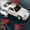 1/18 Scale Drifting High Speed Car RX7 RWD LDRC LD1802 Remote Control Racing Vehicles Gyroscope Lights RTR Toy Gift 4