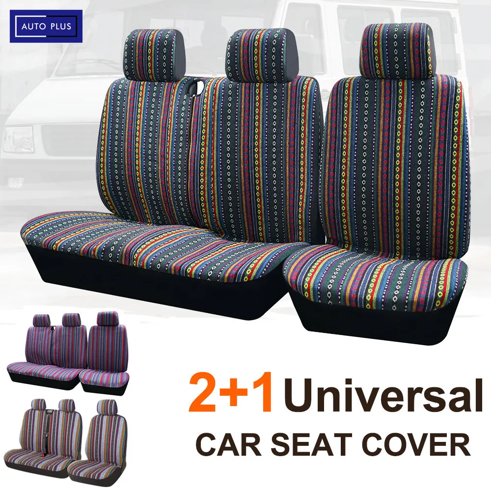 

2+1 Universal Striped Color Car Seat Covers For Iveco Daily For Ford Transit For Sprinter 02 For An Opel Vivaro 2006