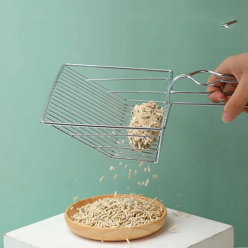 

Electroplated Pet Waste Scoop, Cat Litter Scoop, Filter Litter Box, Metal Cleaning, No Residue