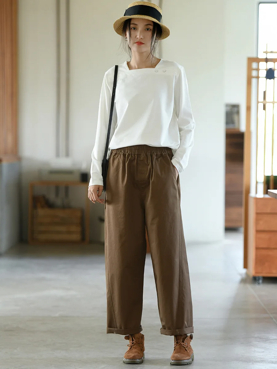 DressWomen'S Casual Commuter , High Waist, Slim Fit, Straight Leg, Long Pants, Monochromatic, Versatile, New, Autumn, 2022