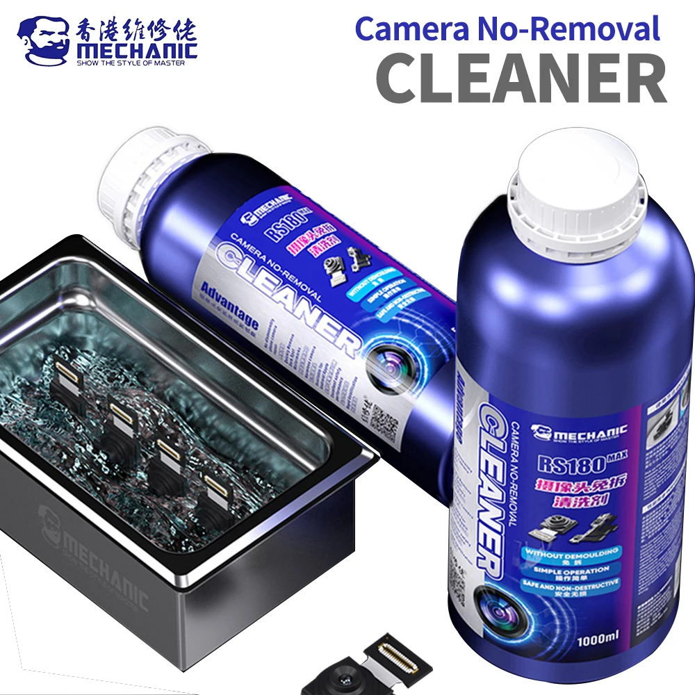 MECHANIC RS180 MAX Mobile Phone Rear Camera Cleaning Agent Ultrasonic ...