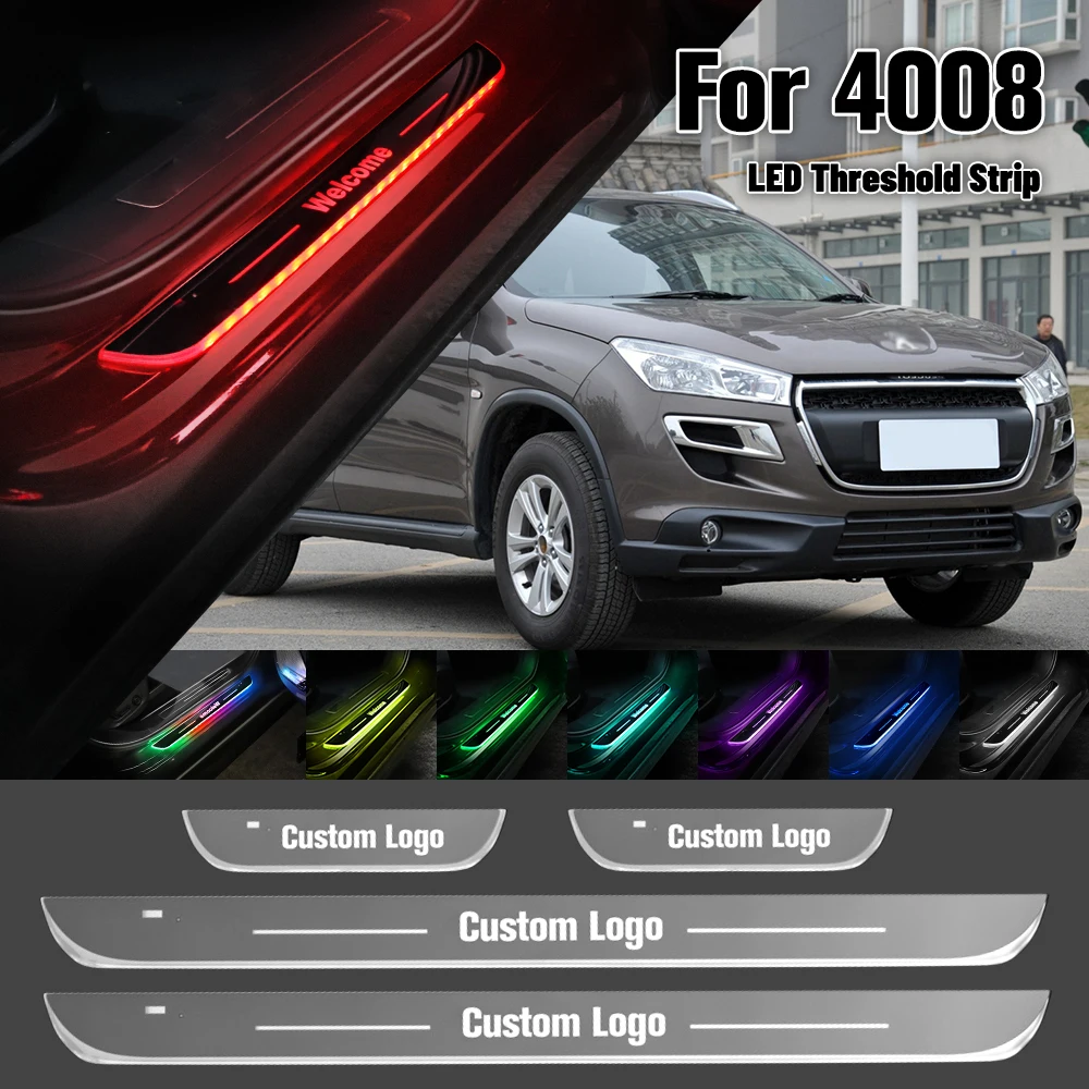 

Для Peugeot 4008 2012-2017 Автомобильная фотосессия индивидуальный логотип фотосессия 2013 2014 2016 приветственный порог фотоаксессуары