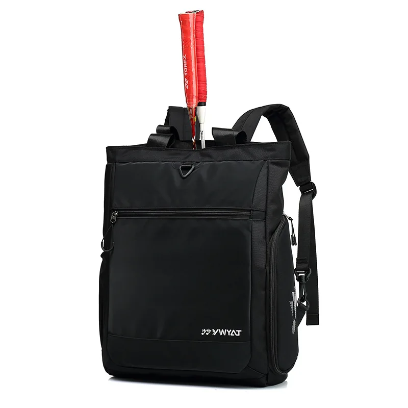 YWYAT Badminton Racket Backpack for 2 Rackets with Multi Compartment Men Women Business Travel Gym Sports Racquet Bags Pink