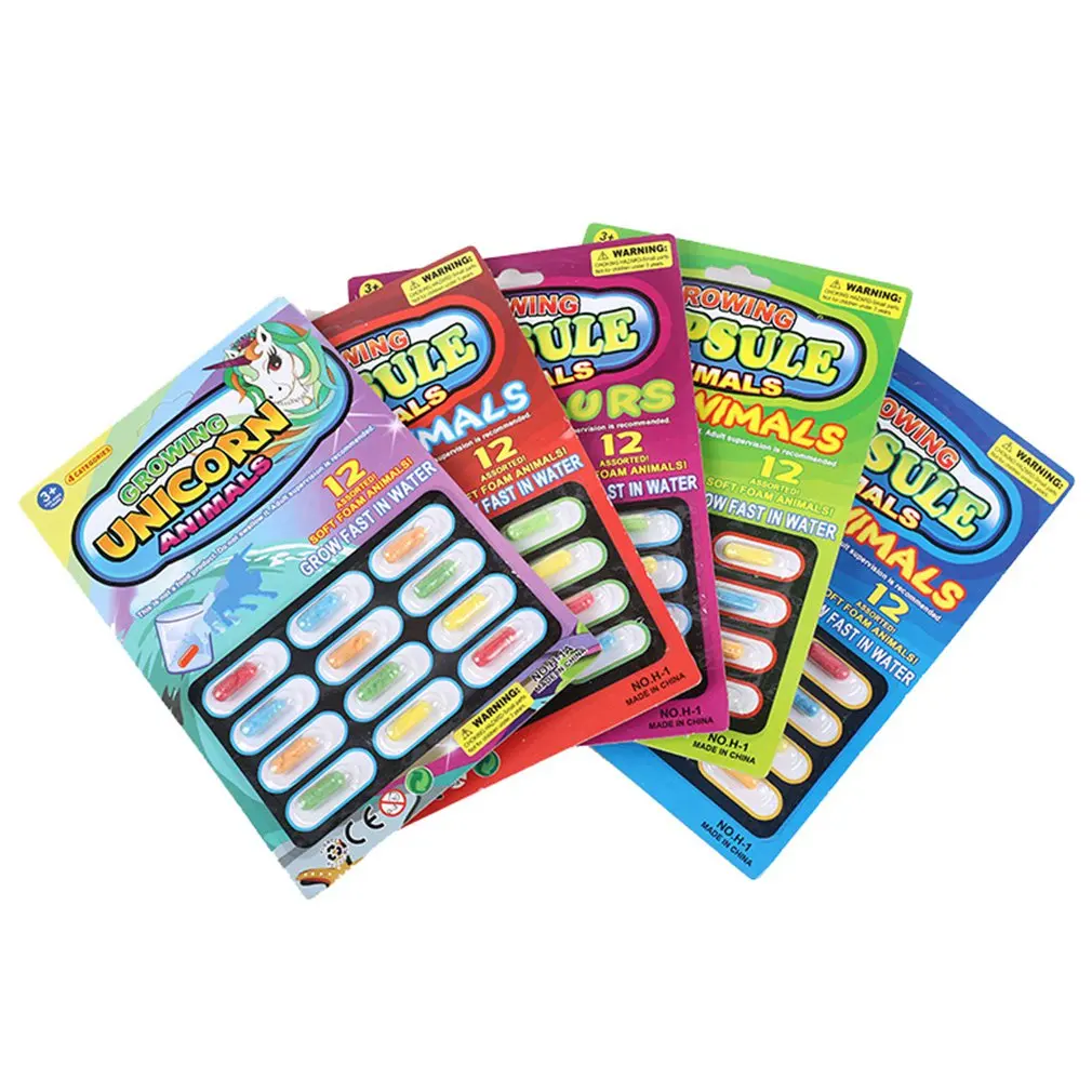 

12Pcs/Set Early Educational Toys New Magic Soft Baby Toys Kids Cartoon Dinosaur Toys Bath Toy Grow Capsule