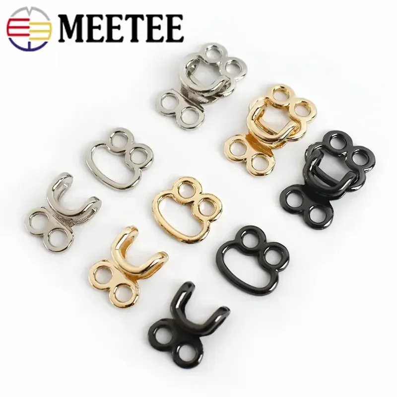 Meetee 10/30/50Pcs 18/23/27mm Garment  Pants Hooks Trousers Skirts Metal Buttons DIY Coat Fur Collar Hook Decor Sewing Accessory 4