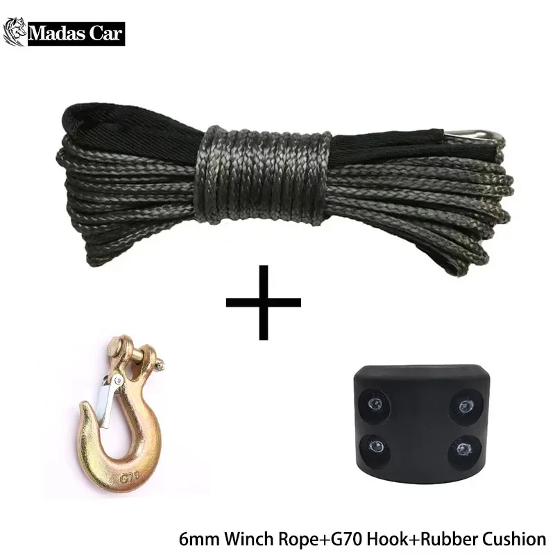7700LBs-Winch-Line-Cable-Rope-Winches-Towing-Hook-Stopper-Rubber-for ...