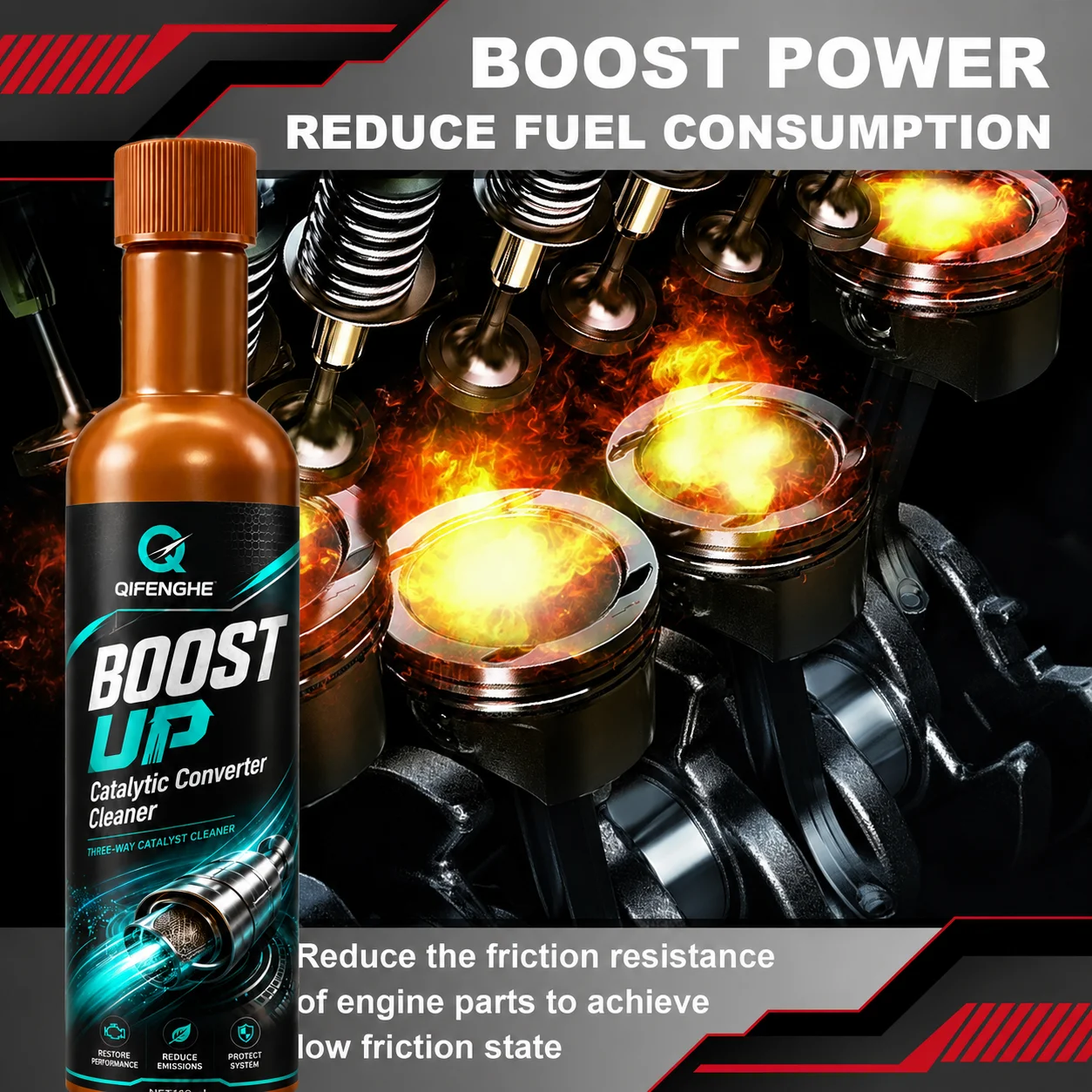 Detergente per Motori 120ml, Pulitore per Catalizzatore, Agente di Pulizia per Catalizzatore a 3 Vie, Rimuovi Carbonio per Carburatore Auto - Image 4