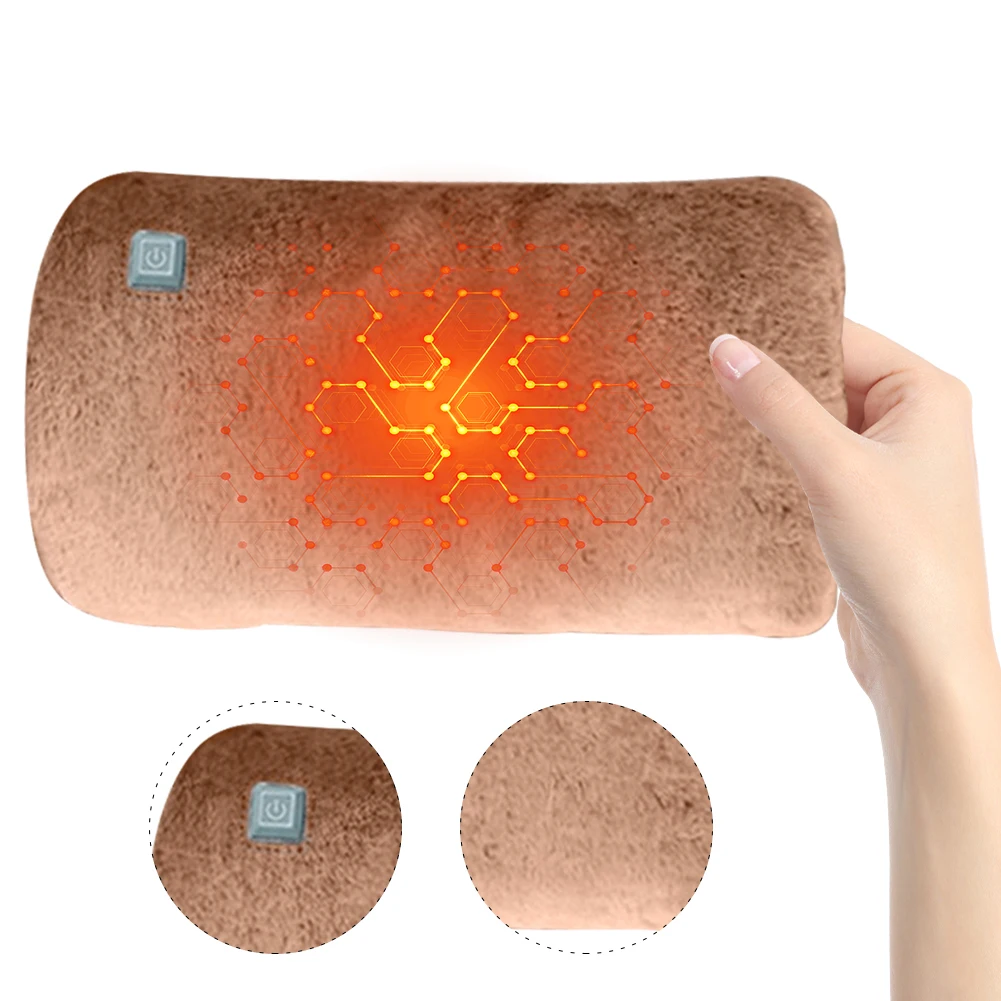 Hand Warmer Electric Heating Pad Flannel Heat Explosion-Proof Warm Bag Winter Sleeping Pillow Pack Reusable Winter Handwarmer