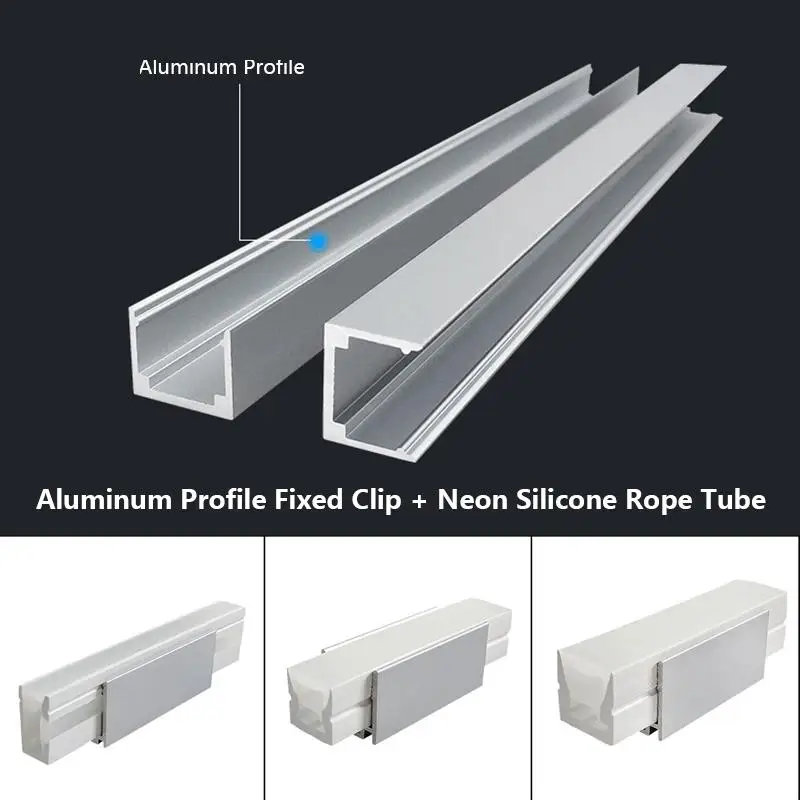 Description Picture 2 of itemNeon Rope Tube Aluminum Profile Fixed Clip Silicone Diffuser Channel LED WaterproofIP67 Linear Strip Bar Light Holder Accessorie