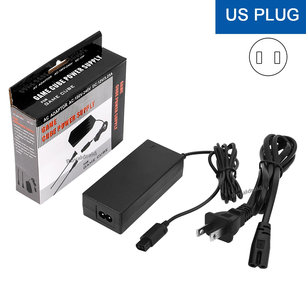 EU/US/UK/AU Plug AC Adapter Power Supply for GameCube Video Game Console Charger for NGC AC/DC Adapter 100-240V