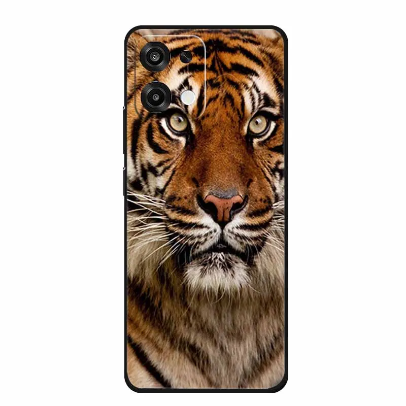 Slim Black Silicone Soft Phone Case with Colorful Design – Durable Back Cover