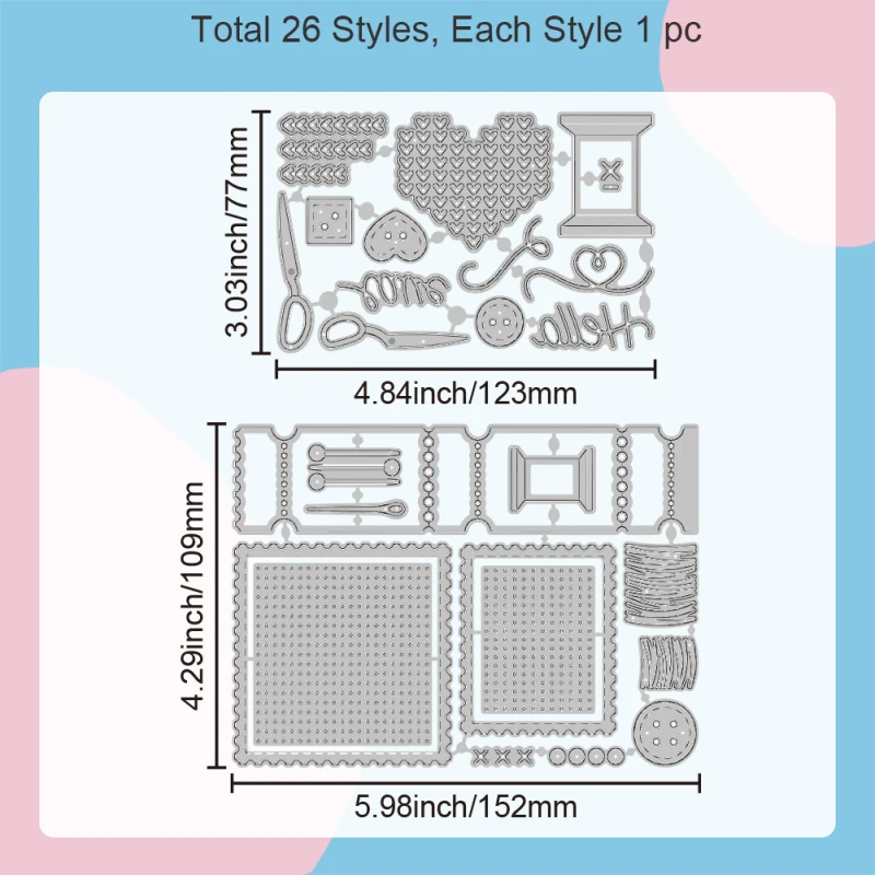 Tende da finestra, cosa succede, fustelle in metallo, stencil, goffratura, carta, scrapbooking, album, decorazione, artigianato, modello di fustellatura - Italia