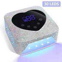 Rechargeable UV LED Nail Lamp 72W Cordless UV Light for Nails With Rhinestone Heart Shaped Manicure Pedicure Machine Nail Tools 1