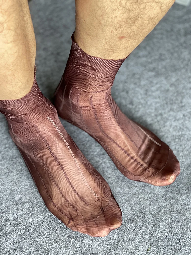 Nylons Socks Men Socks Mesh Style Businessman Leisure Socks Treding Mature Man Hormones