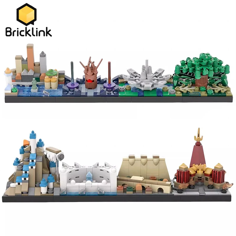 Bricklink Movie Avatar The Last Airbender and The Legend of Korra Architecture Skyline Street View Building Blocks Kid Toys Gift 1