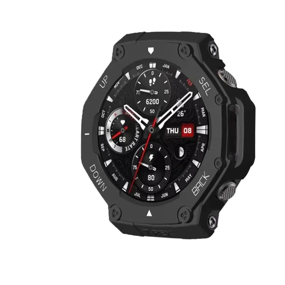 New PC Protective Case Anti-Scratch Smart Watch Accessories Screen Protector Bumper Cover Shell for Amazfit T-Rex 3
