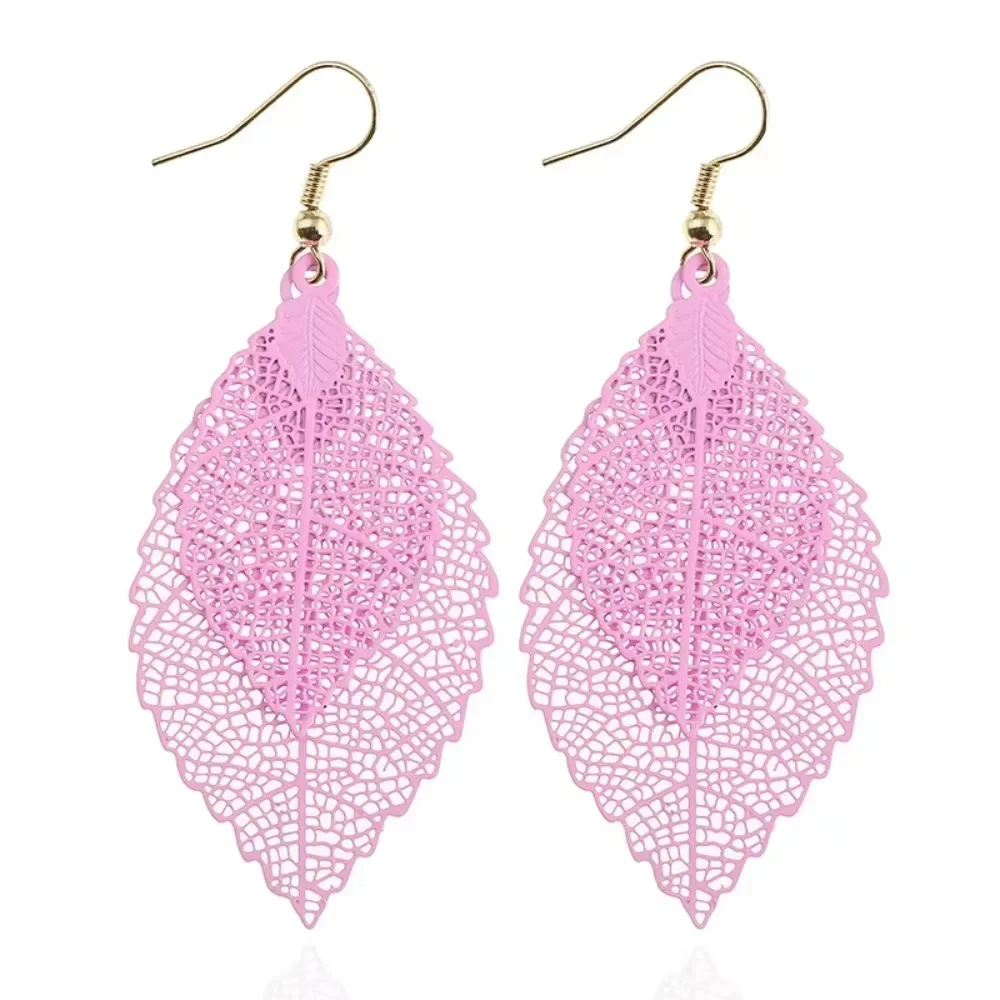FSUNION Luxury Boho Leaves Drop Earrings for Women, 2025 Latest Fashion Statement Jewelry - Image 2
