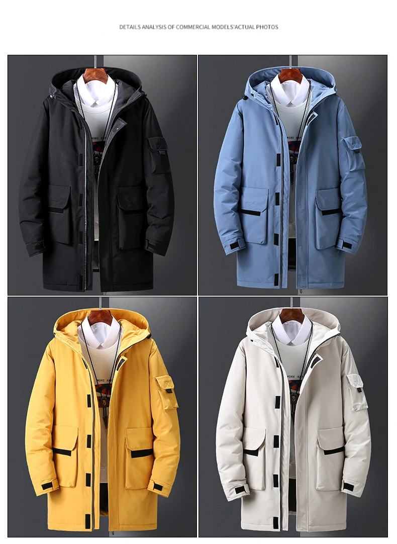 puffer coat women Long Jacket Men Harajuku Streetwear Overcoat Men Hooded Cotton Padded Jacket Puffer Jacket Japan Style Long Coat 2021 Trends puffer coat with hood