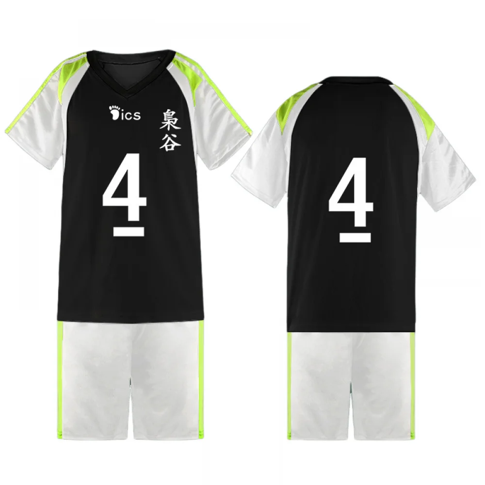 thumbnail image 1 of Disfraz de Cosplay de la Academia Fukurodani, uniforme de voleibol, camiseta, ropa deportiva, conjuntos de camisa y pantalones cortos unisex, traje de uniforme para fiesta de Halloween, 1 of 5