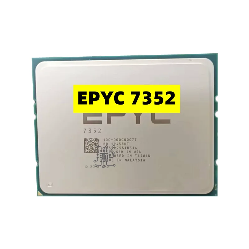 EPYC 7352 CPU 7nm 2.3GHz 24-Cores 48-Threads 128MB 155W processor EPYC7352 Socket SP3 For H11SSL i MZ01-CE1 H11DSI Mainboard