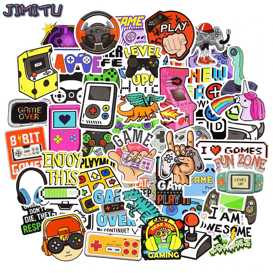 10 30 50pcs Graffiti Game Stickers Nostalgic Waterproof Sticker For Boy On Laptop Ps4 Skateboard Phone Bike Guitar Vintage Decal Stickers Aliexpress