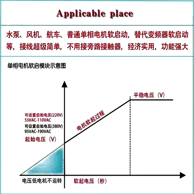 Motor Soft Starter Three-phase motor Soft starter module Motor online transformer 1KW 2KW 4KW 6KW 8KW 10KW 20KW 22KW 220V 380V 440V