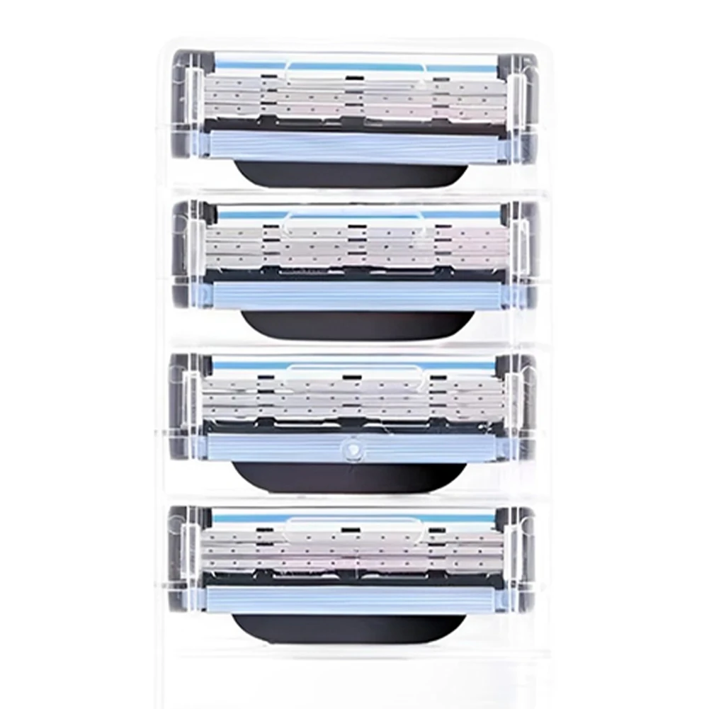 8-48 Stück Rasierer Schneidkopf für Mach 3 für Männer Edelstahl klinge scharf austauschbar Rasier kopf Zubehör Geschenke 3 Schicht – Detail 12