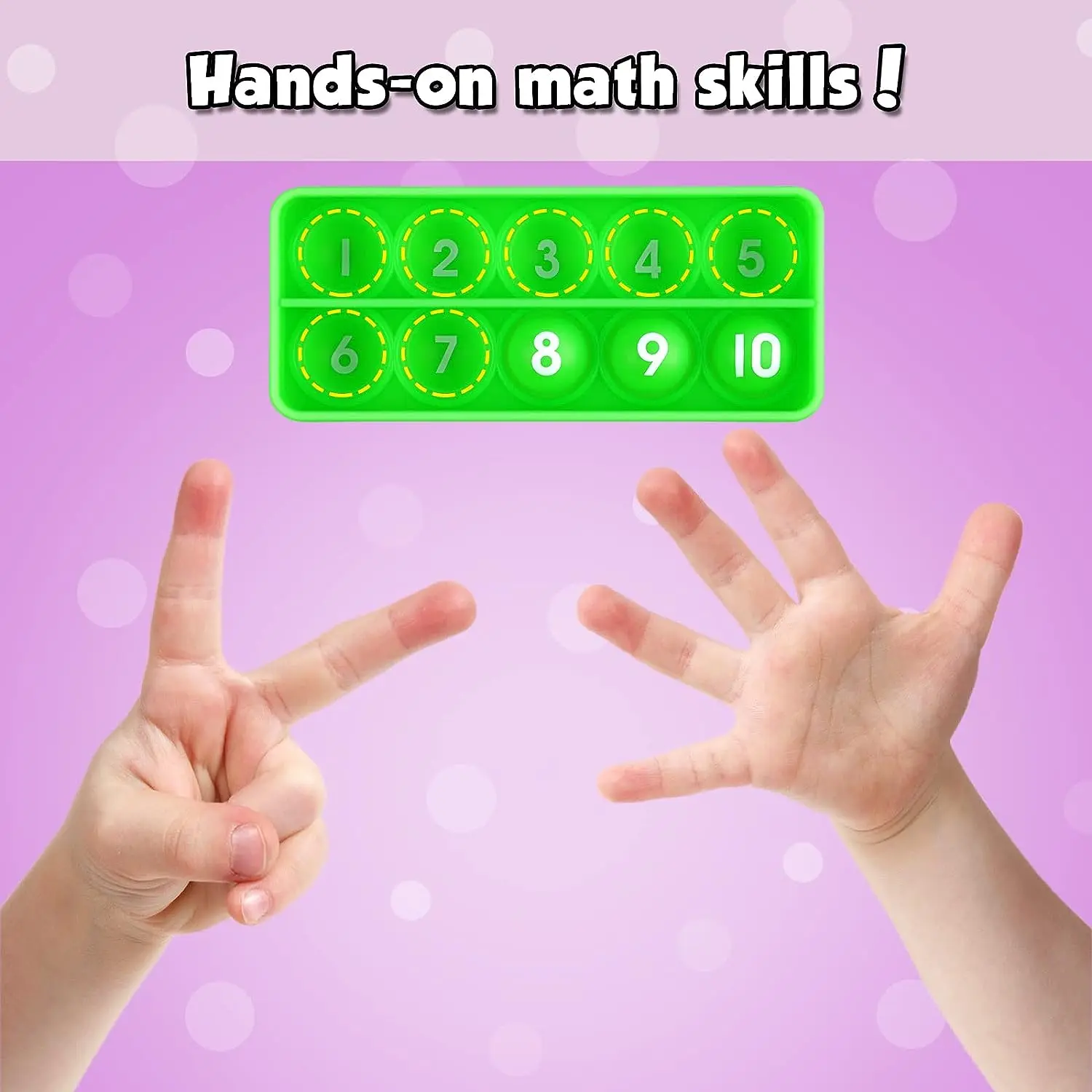 Ten Frames Math Pop Games Toy for Kids, Math Manipulatives for Preschool Kindergarten Classroom Students Teacher Educational Lea 4