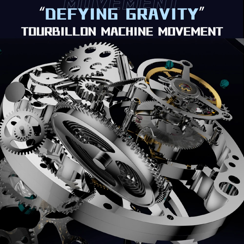 AESOP Flying Tourbillon Skeleton Mechanical Luxury Watches Waterproof Wristwatches Watch Brand For Men Movement Sapphire