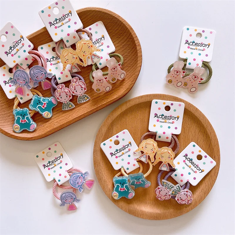 Corda de Cabelo Scrunchies para Meninas Laços de Cabelo Anéis de Corda Bonito Coreano Cereja Elasticidade Crianças Kawai Acessórios 10 Pcs 14 Computers & Electronics